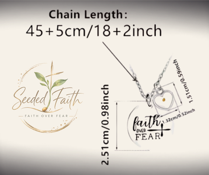 Faith over Fear Heart Pendant™